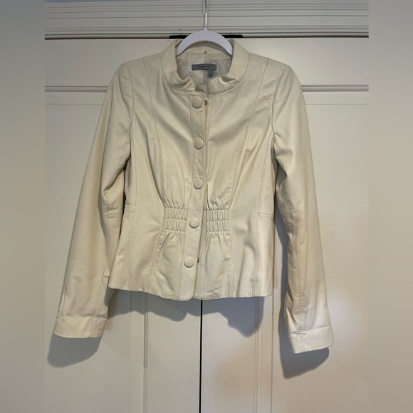 Classics Entier Off-White Leather Jacket size S - Picture 1 of 6